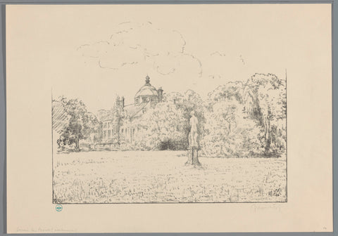 View of Palace Huis ten Bosch from the garden, Simon Moulijn, 1926 Canvas Print