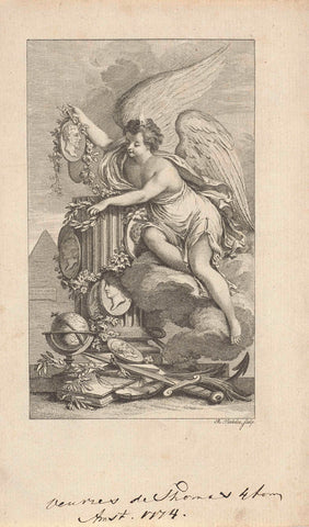 Title page for: 'Oeuvres de Thomas', 1774, Reinier Vinkeles (I), 1774 Canvas Print