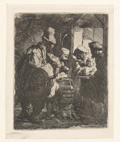 The strolling musicians, Rembrandt van Rijn, 1850 - 1906 Canvas Print