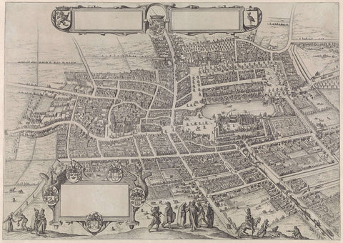 Map of The Hague, Jacob de Gheyn (II), 1598 Canvas Print