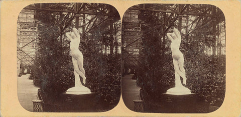 Image The Night by J. Pollett in the sculpture gallery of the Crystal Palace in Sydenham, anonymous, c. 1870 - c. 1890 Canvas Print