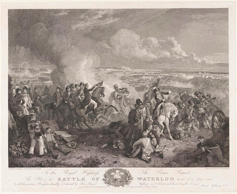 Battle of Waterloo, 1815, John Burnet, 1819 Canvas Print