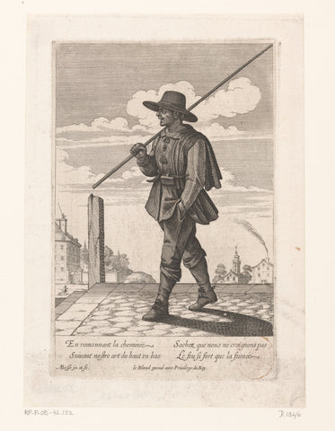 Chimney sweep, Abraham Bosse, 1629 - 1630 Canvas Print