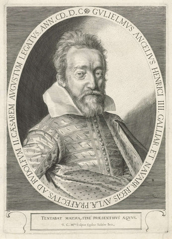 Portrait of Guilhelmus Ancelius, Aegidius Sadeler, 1600 Canvas Print