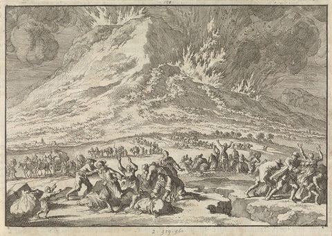 Eruption of Mount Etna, 1669, Jan Luyken, 1698 Canvas Print