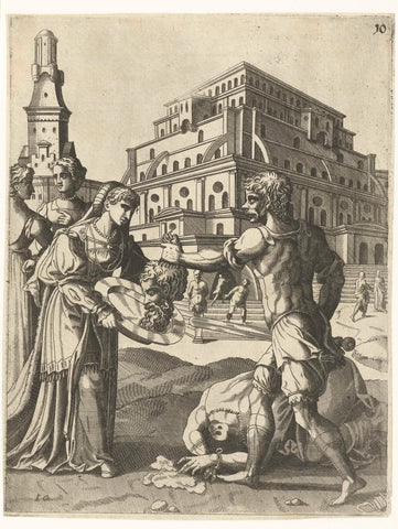 Beheading of John the Baptist, Hans Liefrinck (I) (attributed to), 1553 - 1558 Canvas Print