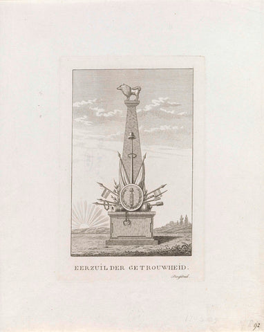 Monument to the Patriots, c. 1787-1795, anonymous, 1787 - 1795 Canvas Print