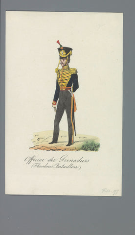 Officier der Grenadiers (Flankeur Bataillon), Albertus Verhoesen (attributed to), 1835 - 1850 Canvas Print