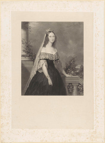 Portrait of Sophie of Württemberg, Benoit Taurel, 1849 - 1859 Canvas Print