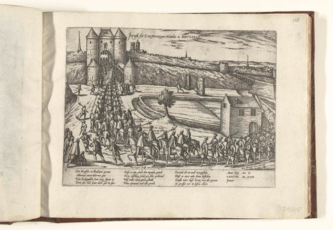 Entry of Matthias in Brussels, 1578, Frans Hogenberg, 1578-1580 Canvas Print