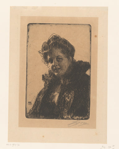 Portrait of Amalia Granberg, Anders Leonard Zorn, 1903 Canvas Print