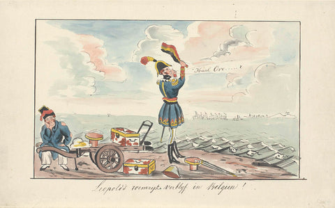 Cartoon on King Leopold I, 1831, anonymous, 1831 Canvas Print