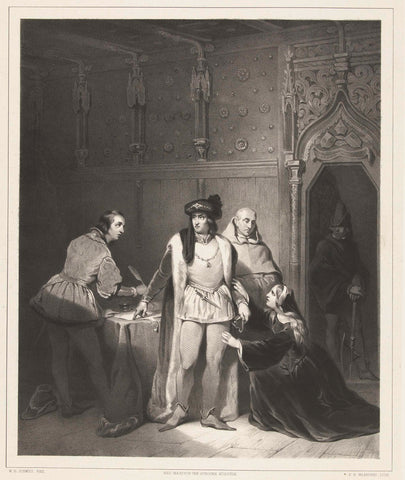 The Governor of Zeeland and Saphira, c. 1474, Franciscus Bernardus Waanders, 1841 Canvas Print