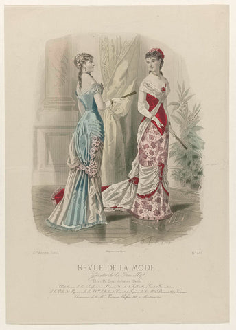 Revue de la Mode, Gazette de la Famille, Sunday, March 20, 1881, 10th year, No. 481: Châtelaines de la Parfumerie Ninon (...), anonymous, 1881 Canvas Print