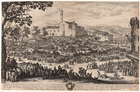 Annual market at Impruneta near Florence, Salomon Savery, in or after 1620 - 1683 Canvas Print