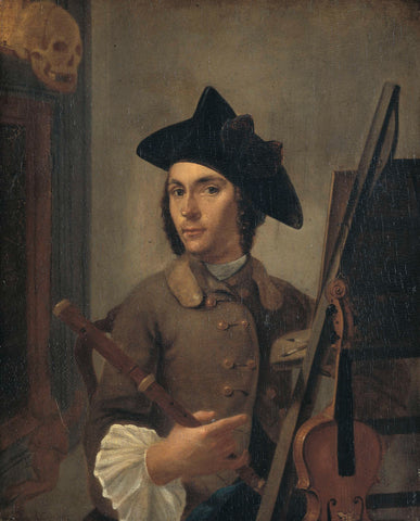 Self-Portrait, Gerrit Backhuijzen, 1745 - 1760 Canvas Print