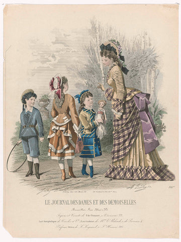 Le Journal des Dames et des Demoiselles, 1875, No. 1241c : Jupons et Corsets (...), A. Bodin, 1875 Canvas Print