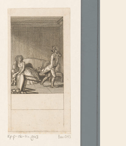Despair in the marriage, Daniel Nikolaus Chodowiecki, 1788 Canvas Print