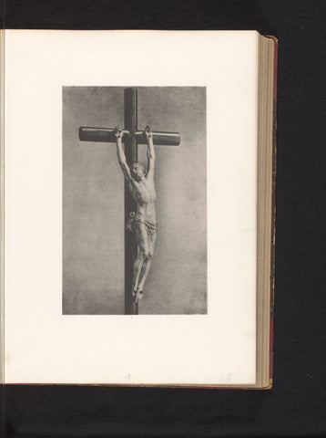 Crucifix of ivory from the episcopal chapel in Ghent, exhibited at an exhibition on religious objects from the Middle Ages and Renaissance in 1864 in Mechelen, Joseph Maes, 1864 - in or before 1866 Canvas Print