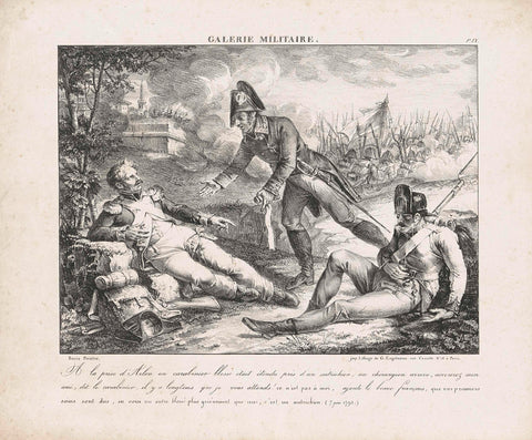 Sacrifice of wounded French soldier, 1793, Jean François Bosio, 1817 - 1819 Canvas Print