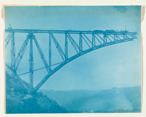 Construction of viaur viaduct in France by Societé de Construction des Battignolles, 5 September 1901, anonymous, 1901 Canvas Print