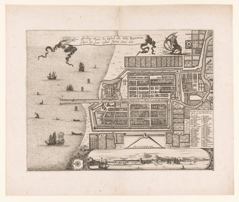 Map of Batavia, anonymous, 1669 Canvas Print