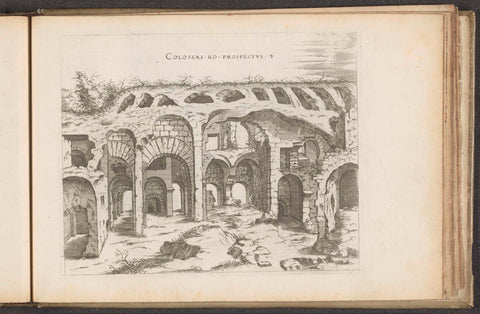 Fourth view of the Colosseum in Rome, Jacques Androuet (attributed to), 1551 - 1584 Canvas Print