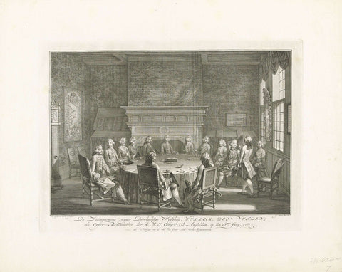 Willem V takes over as administrator of the WIC, 1768, Simon Fokke, 1769 - 1773 Canvas Print