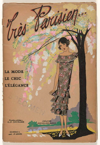 Very Parisian (...) La Mode Le Chic L'Élégance 1925, Number 6, 1925-6th year, G-P. Joumard, 1925 Canvas Print