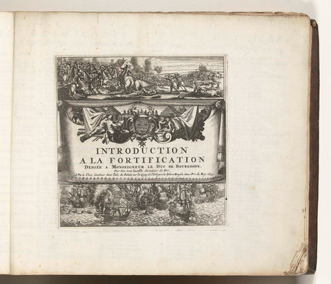 Title page for the introduction to the printwork: Nicolas de Fer, Les forces de l'Europe, 1696, Nicolas de Fer, 1693 Canvas Print