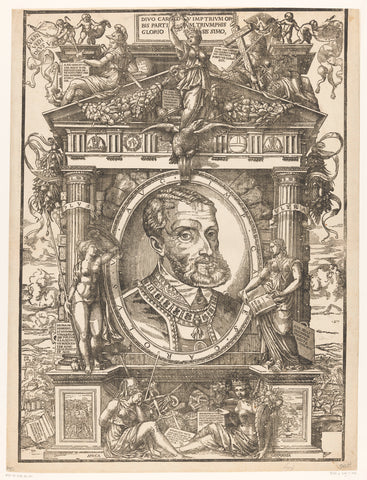 Portret van Karel V van Habsburg, Nicolò della Casa (possibly), 1550 Canvas Print