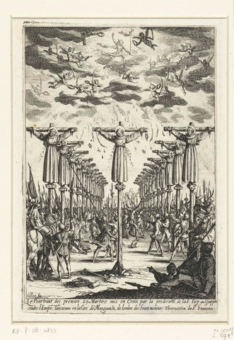 The martyrs of Japan, Jacques Callot, 1627 Canvas Print