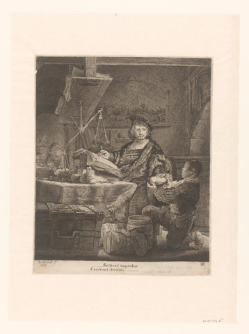 Jan Uytenbogaert, 'The goldweigher', William Baillie, 1733 - 1810 Canvas Print