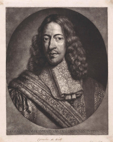 Portrait Cornelis de Witt, Abraham Bloteling, 1667 - 1690 Canvas Print