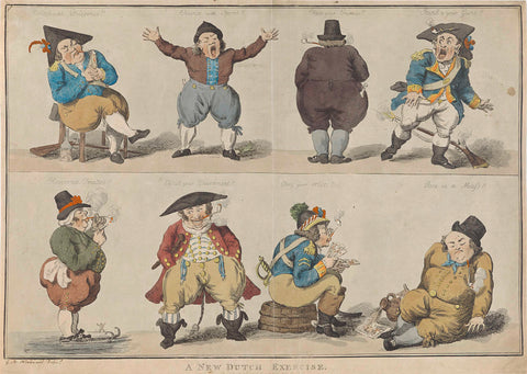 New Dutch Exercises, 1795, Isaac Cruikshank, 1795 Canvas Print