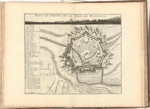 Map of Maubeuge, 1709, Jacobus Harrewijn, 1709 Canvas Print