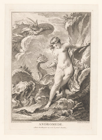 Perseus en Andromeda, François Boucher, c. 1734 Canvas Print