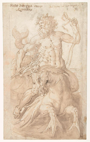 Neptunus (?), Maerten de Vos, 1594 – 1625 Canvas Print