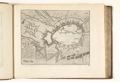 Map of Brussels, 1726, anonymous, 1726 Canvas Print