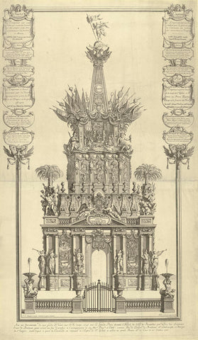 Gate of Honour for the inauguration of Emperor Charles VI as Duke of Lorraine and Brabant in Brussels, 1717, Jan Baptist Berterham, 1717 Canvas Print