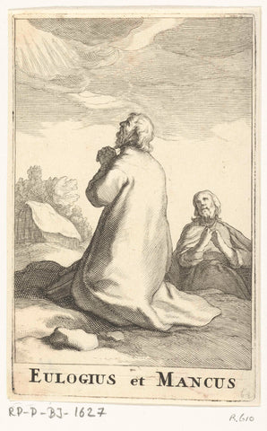 Heilige Eulogius van Alexandrië en Mancus, Frederick Bloemaert, after 1636 - c. 1670 Canvas Print