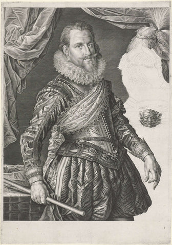 Portrait of King Christian IV of Denmark and Norway, Jan Harmensz. Muller, 1625 Canvas Print