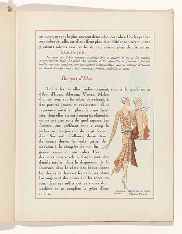 Art - Goût - Beauté, Feuillets de l' élégance féminine, Novembre 1928, No. 99, 9e Année, p. 17, anonymous, 1928 Canvas Print