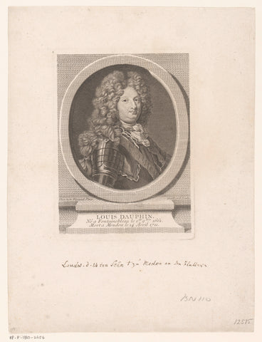 Portrait of Louis dauphin of France, René Gaillard, 1755 - 1765 Canvas Print