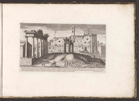 Temple of Saturn and temple of Vespasian, anonymous, 1680 Canvas Print