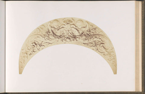 Plaster model for a vault decoration of the Palais du Louvre by Jean-Baptiste Revillon, Édouard Denis Baldus, c. 1855 - c. 1857 Canvas Print