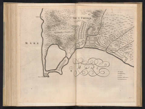 Map of the city of São Tomé, ca. 1641, Jan van Brosterhuyzen, 1645 - 1647 Canvas Print