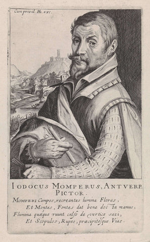 Portrait of Joos de Momper, Simon Frisius, 1610 Canvas Print