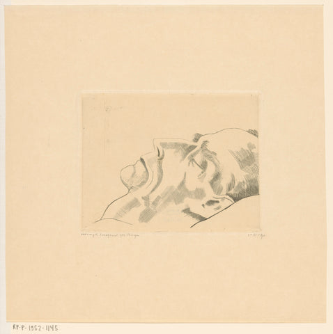 J.G. Beukers on his deathbed, Lodewijk Schelfhout, 1933 Canvas Print