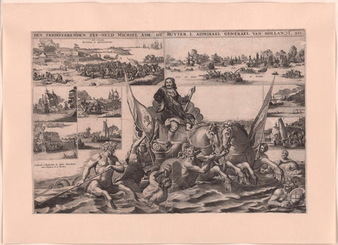 Victory car of Michiel de Ruyter, 1667, Salomon Savery, 1667 Canvas Print